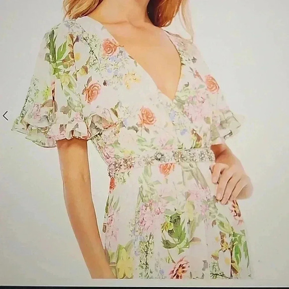 MAC DUGGAL FLORAL MULTI DRESS SIZE 2 - Picture 3 of 7